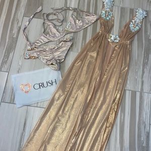 Bikini Crush coverup! Glistening Champagne color with jewel accents 💎